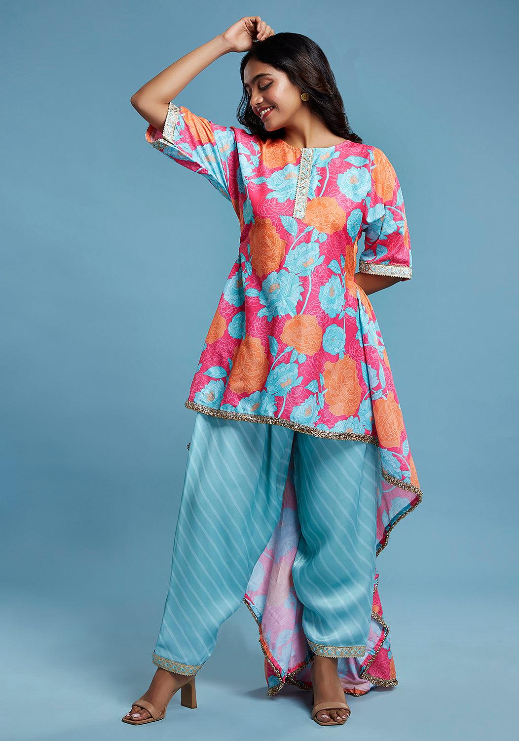 Floral Kurta and Salwar Set - QUERATED