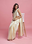 Ivory Cocktail Saree - QUERATED