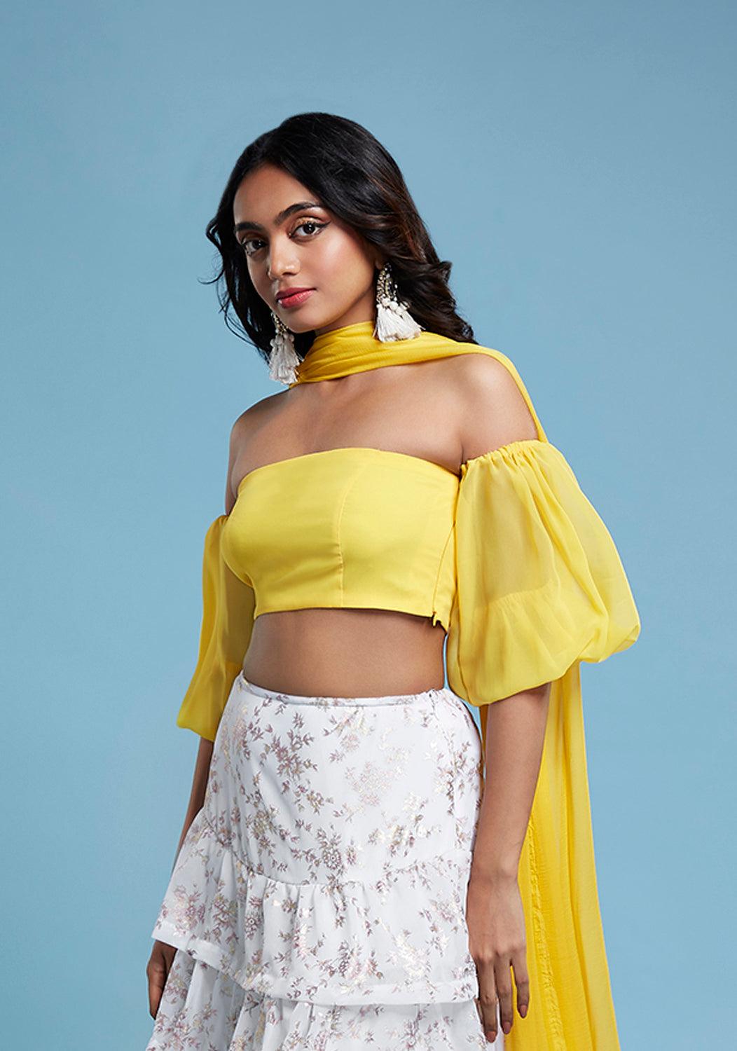 Yellow Offshoulder Blouse - QUERATED