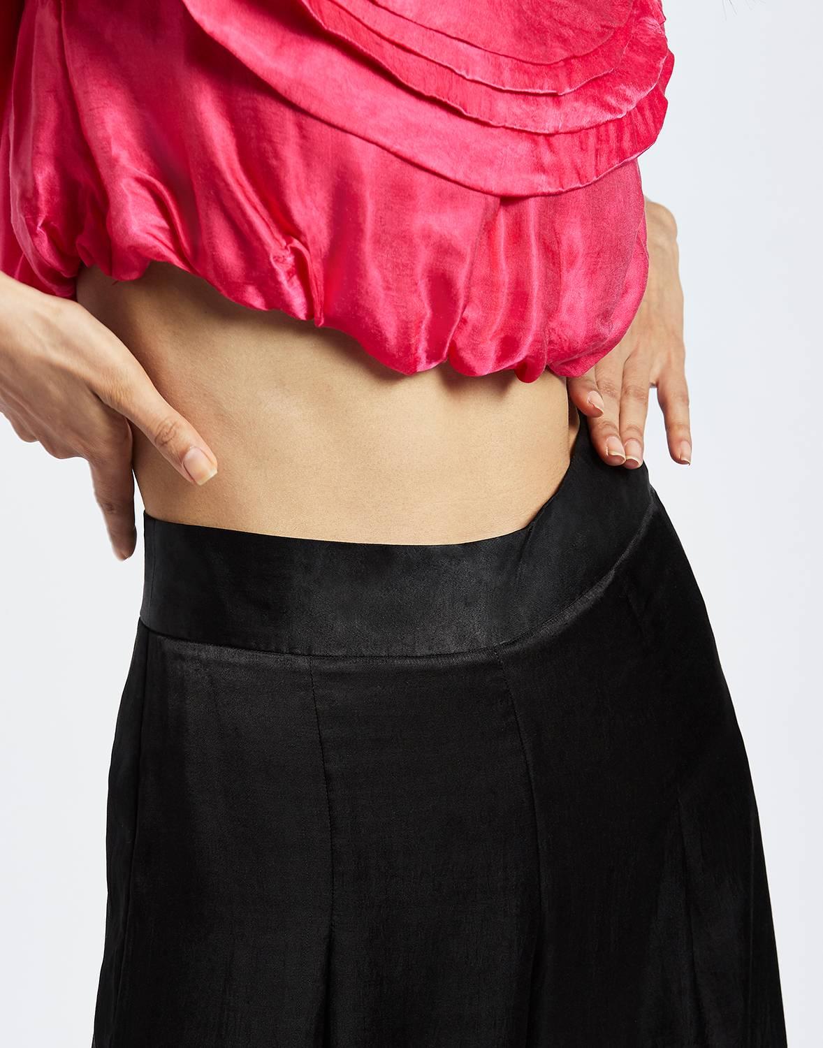 Gloria Midnight Black Wide Leg Pants - QUERATED