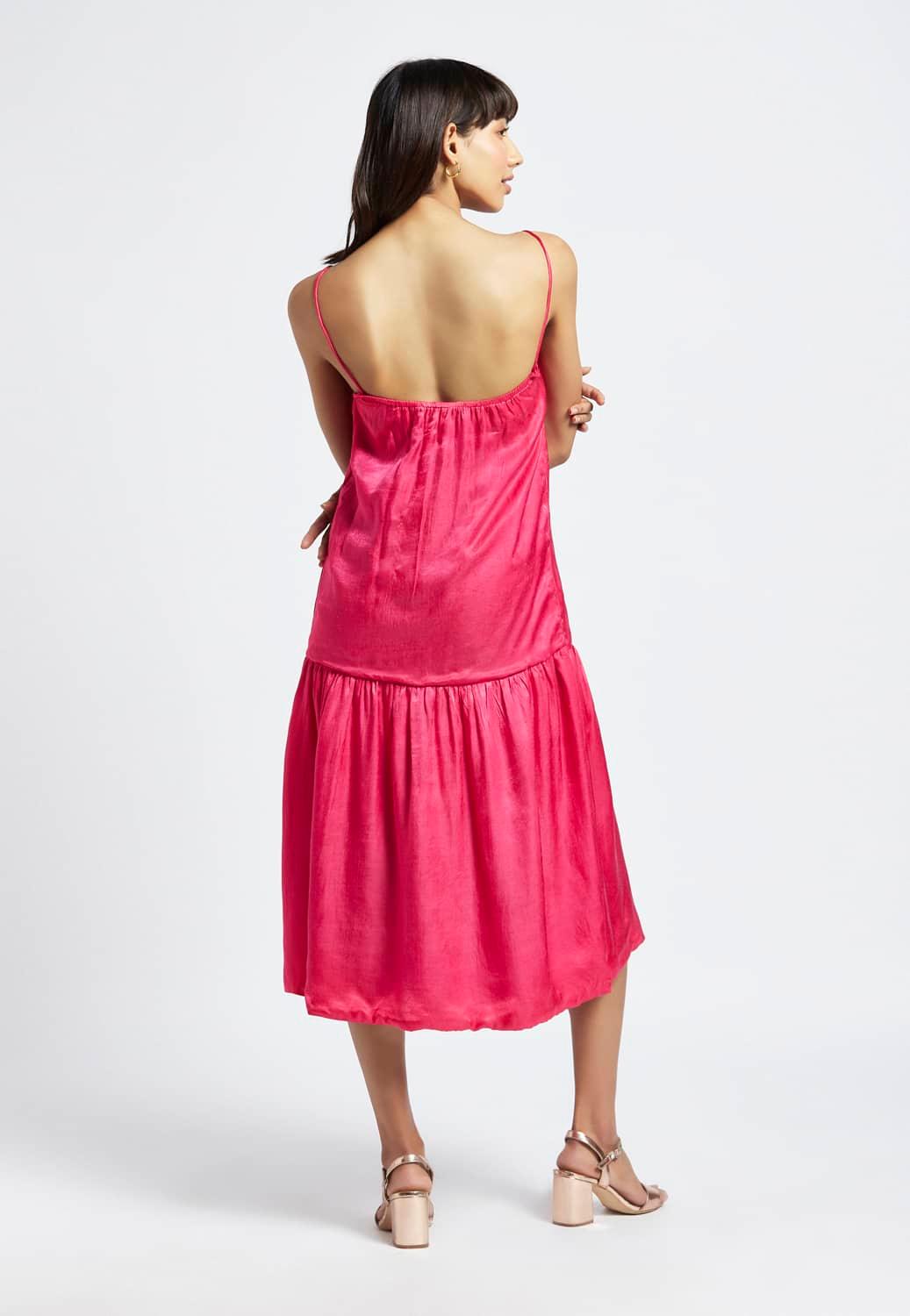 Mara Fuchsia Pink Slip Dress - QUERATED