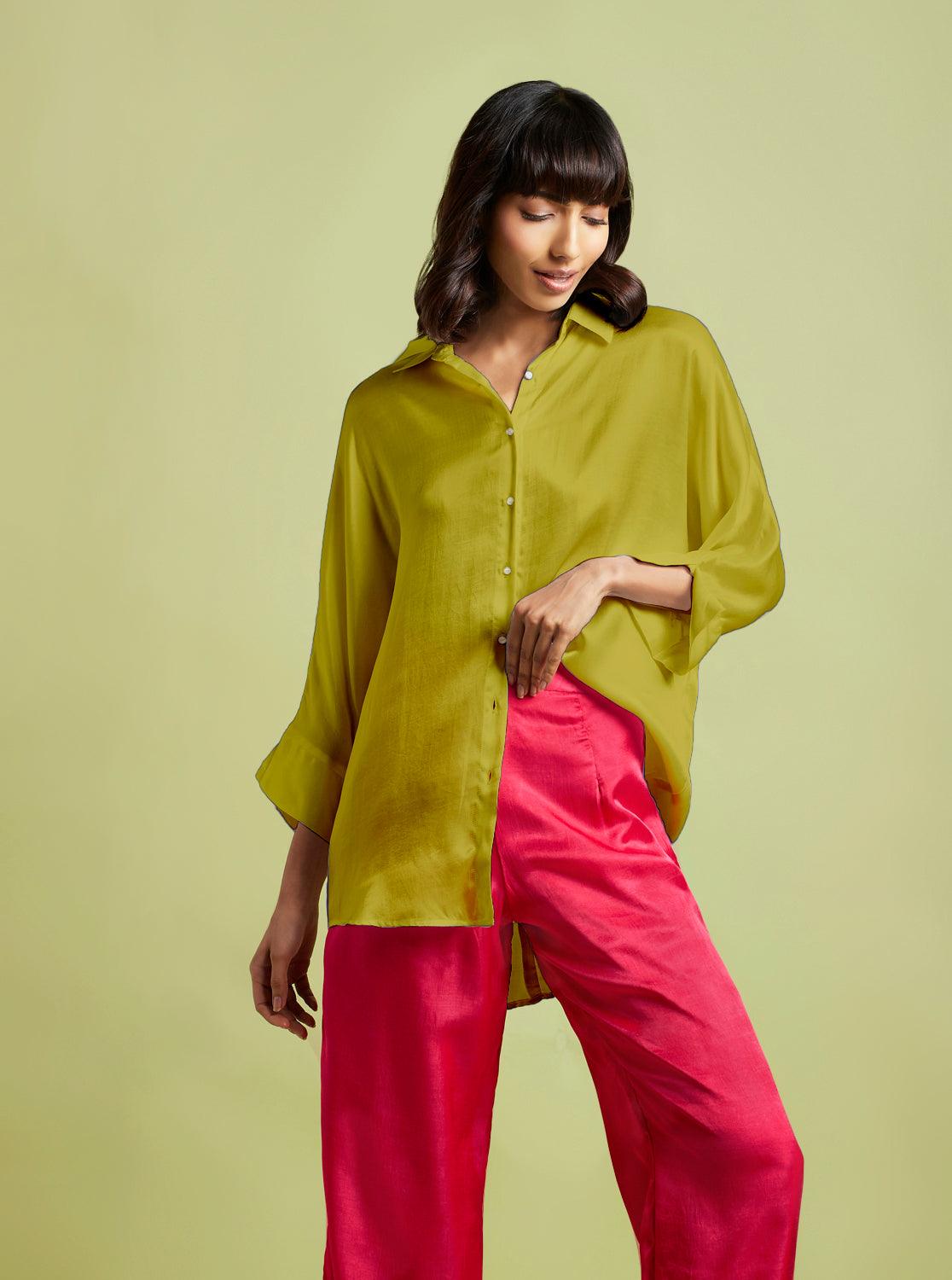 Eva Olive Oversized Shirt - QUERATED