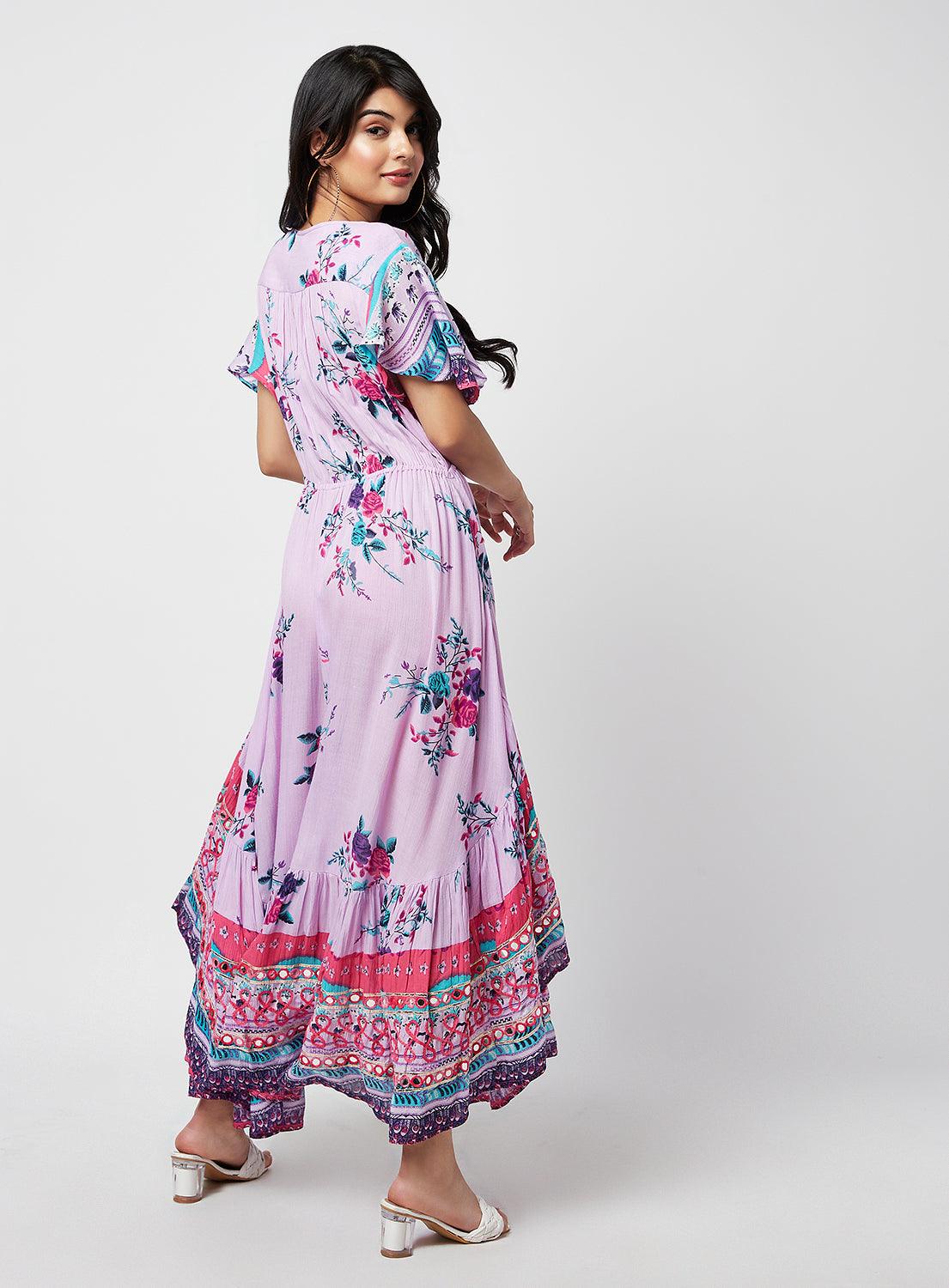 Olivia Printed Maxi Dress - QUERATED