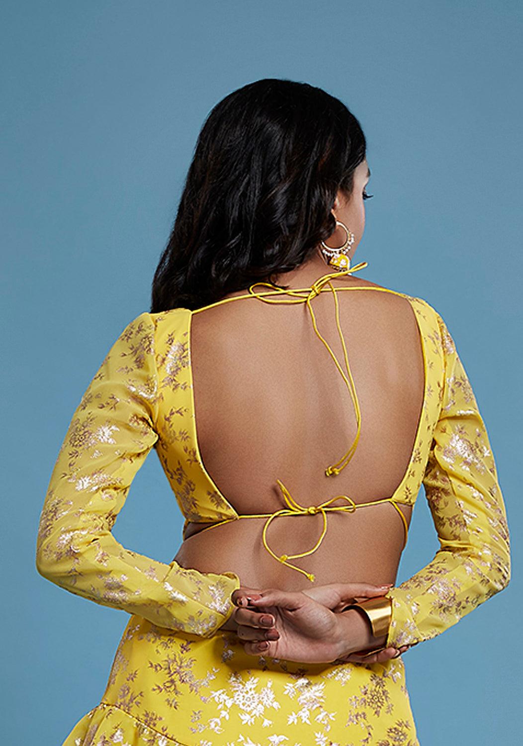 Yellow Backless Blouse - QUERATED