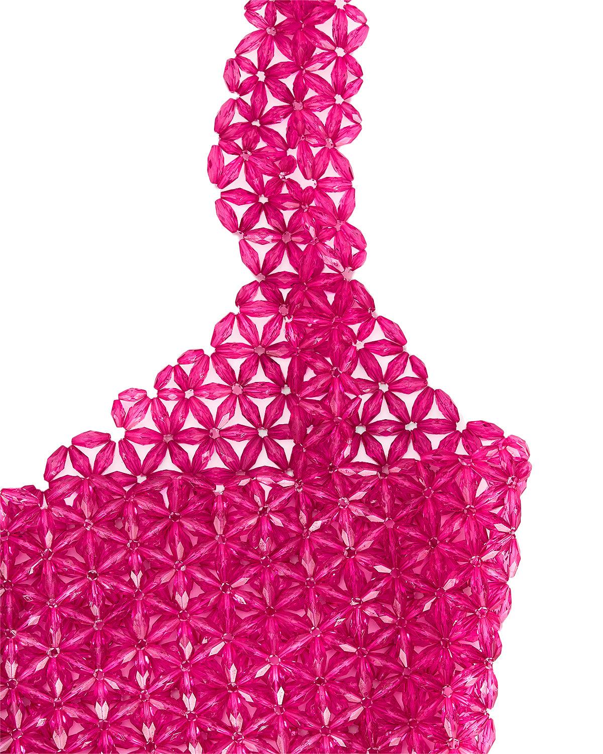 Hazel Beaded Fuchsia Pink Top - QUERATED