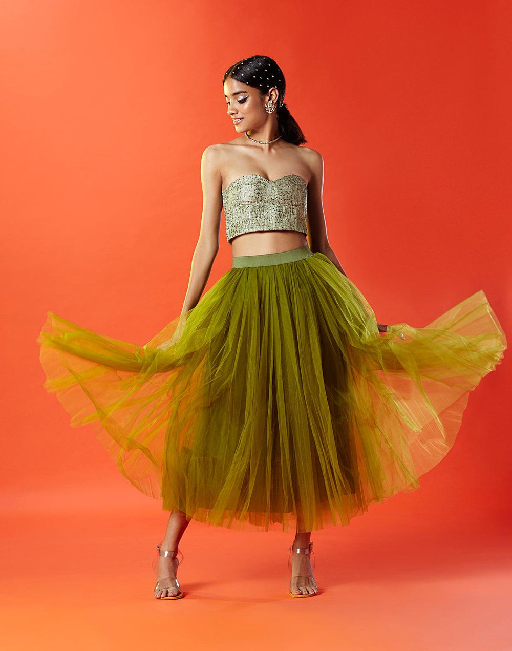 Tulle Lehenga Skirt