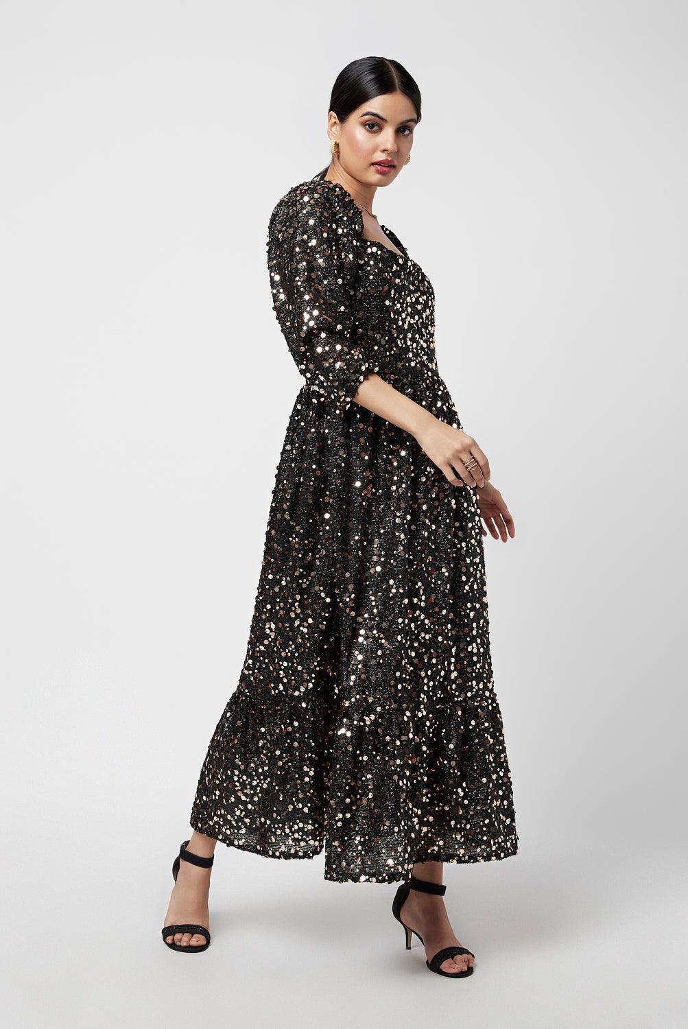 Sofia Sequin Maxi Dress - QUERATED