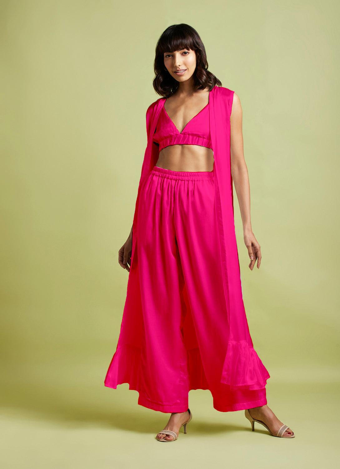 Fryda Hot Pink Co-Ord (Set Of 3) - QUERATED