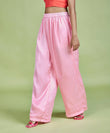 Pink Gajji Silk Palazzo Pants - QUERATED