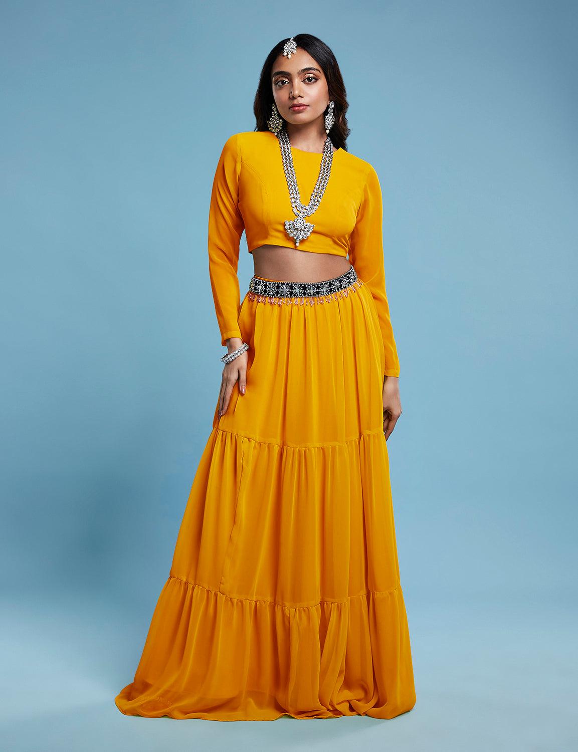 Mango Lehenga Set (Copy) - QUERATED